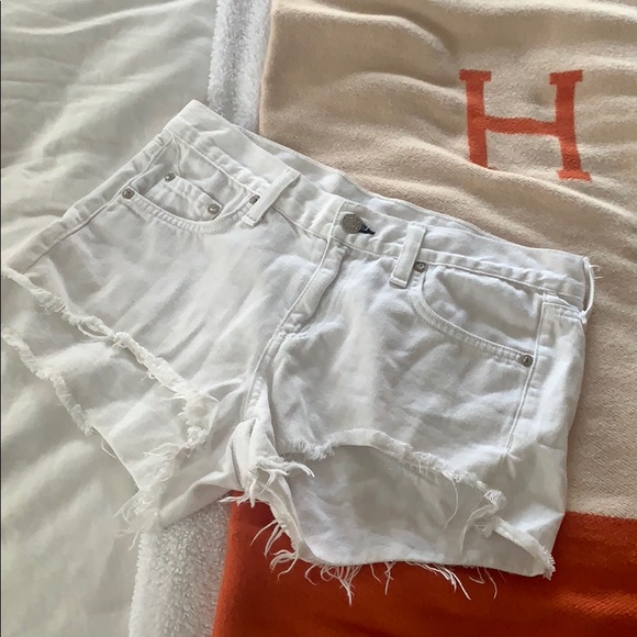 Rag and Bone White Jean Shorts - Picture 1 of 5
